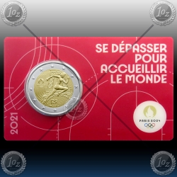 2 EVRO FRANCIJA 2021 "Paris Olympic Games 2024" KARTICA 2 EVRO FRANCIJA 2021 "Paris Olympic Games 2024" KARTICA